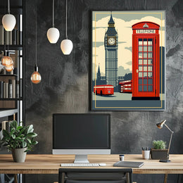 Iconic London Landmarks Poster