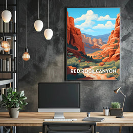 Red Rock Canyon Nevada Adventure National Park Poster