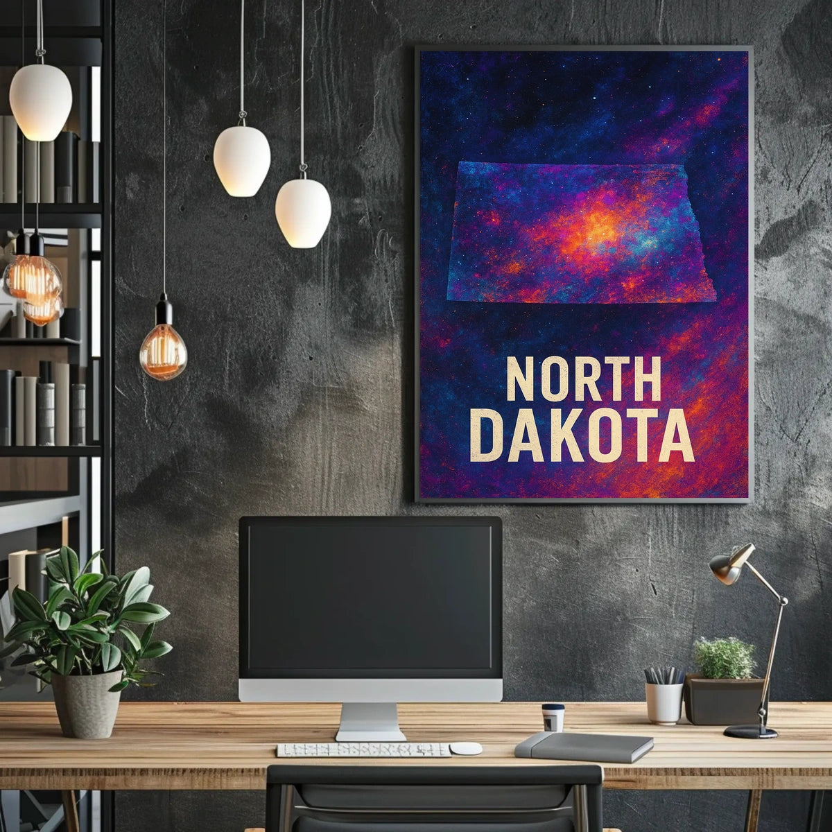 North Dakota Cosmic Landscape Poster