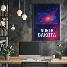 North Dakota Cosmic Landscape Poster