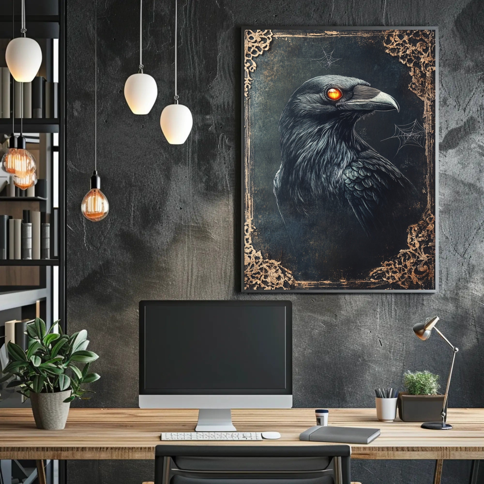 Mystical Raven Portrait Poster