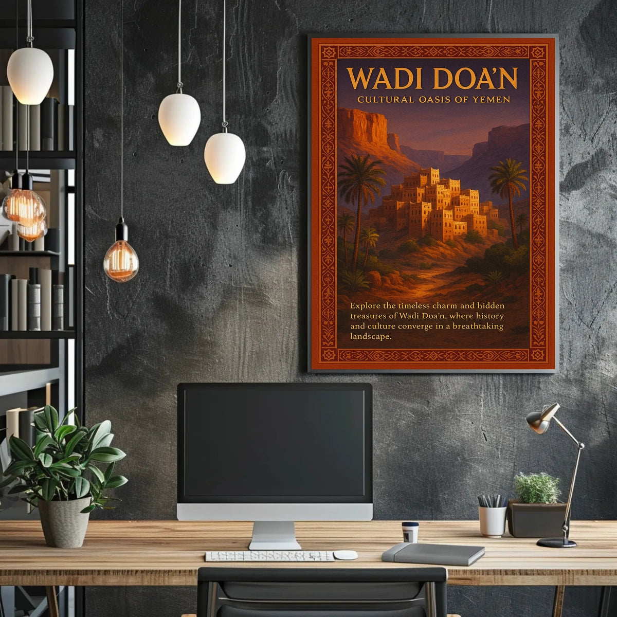 Wadi DoaN Cultural Oasis Of Yemen Poster