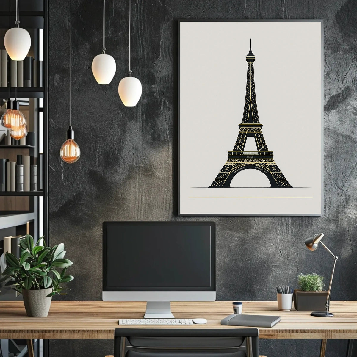 Eiffel Tower Illustration Poster