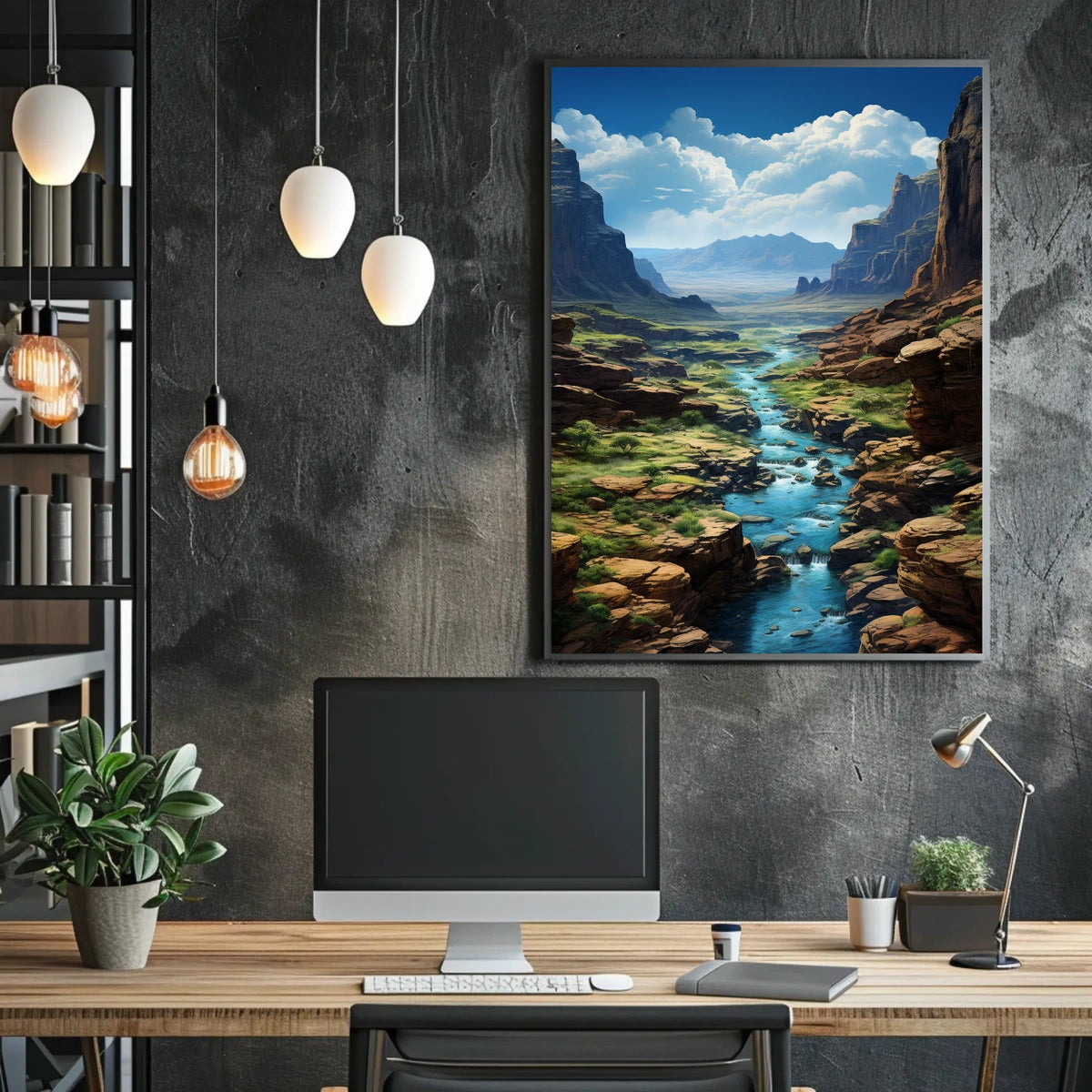 Majestic Canyon Landscape Poster