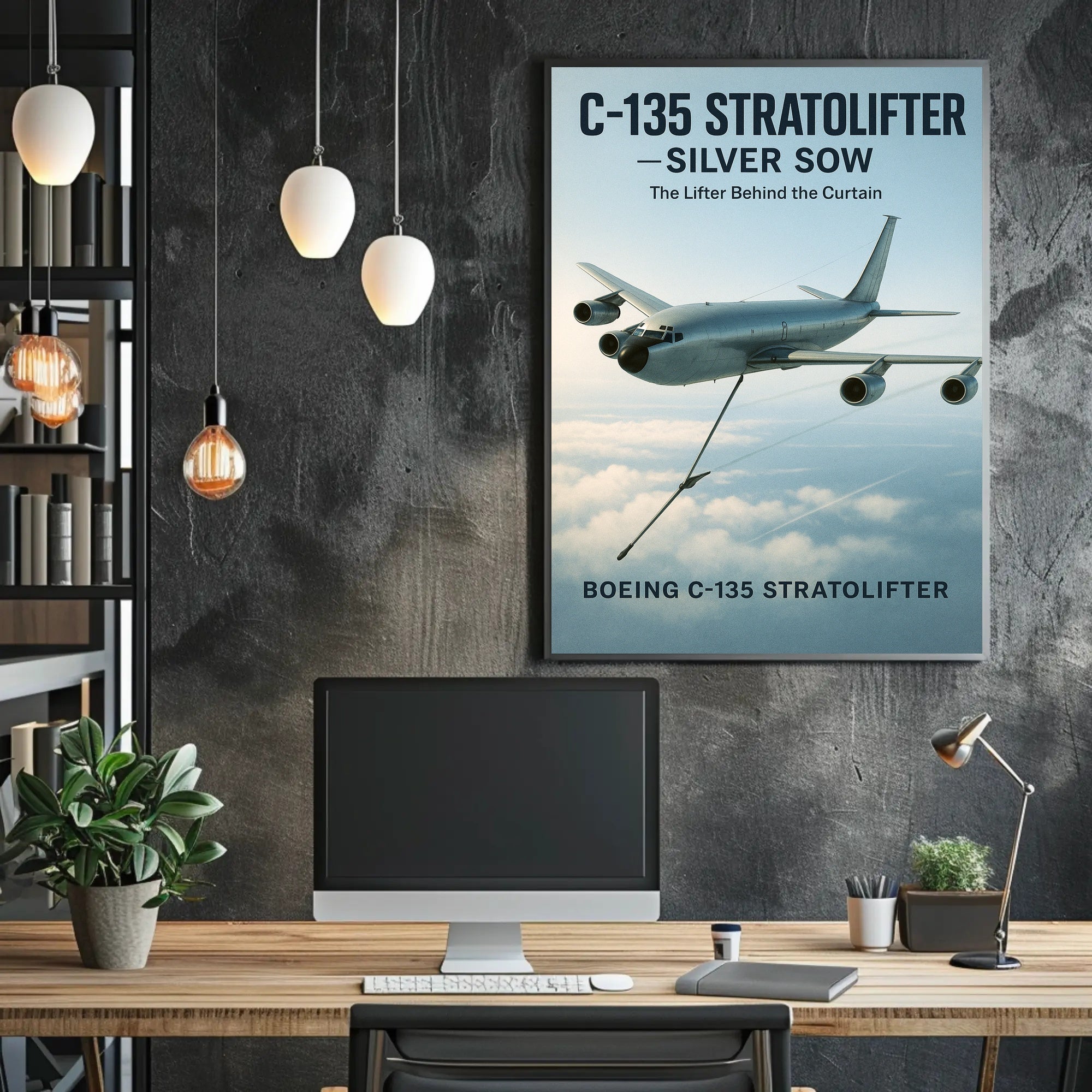 C-135 Stratolifter Silver Sow Poster PosterGoat