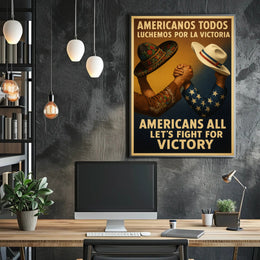 Unity and Strength Patriotic WWII Poster