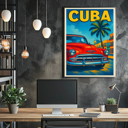 Vintage Cuba Travel Vintage Poster