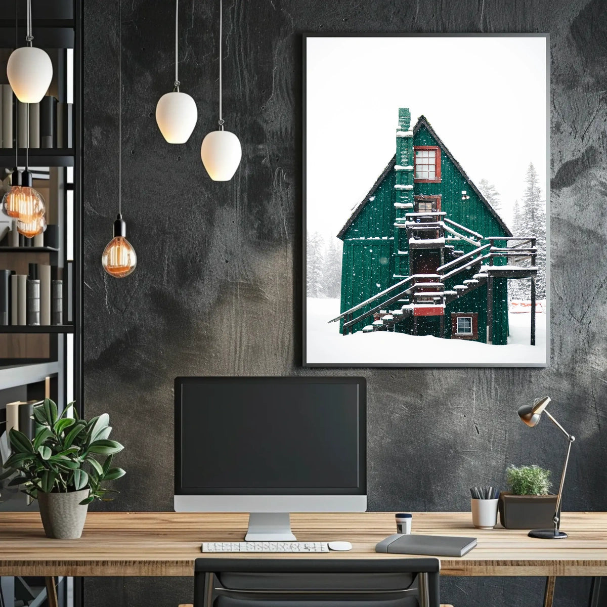 Winter Wonderland Cabin in National Park Poster