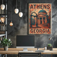 Athens, Georgia Architectural Tribute Poster