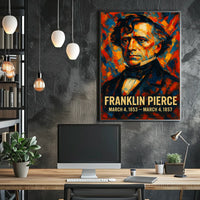 Franklin Pierce 14th President of the United States Glitch Hop Art Poster