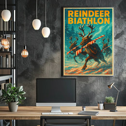 Reindeer Biathlon Poster