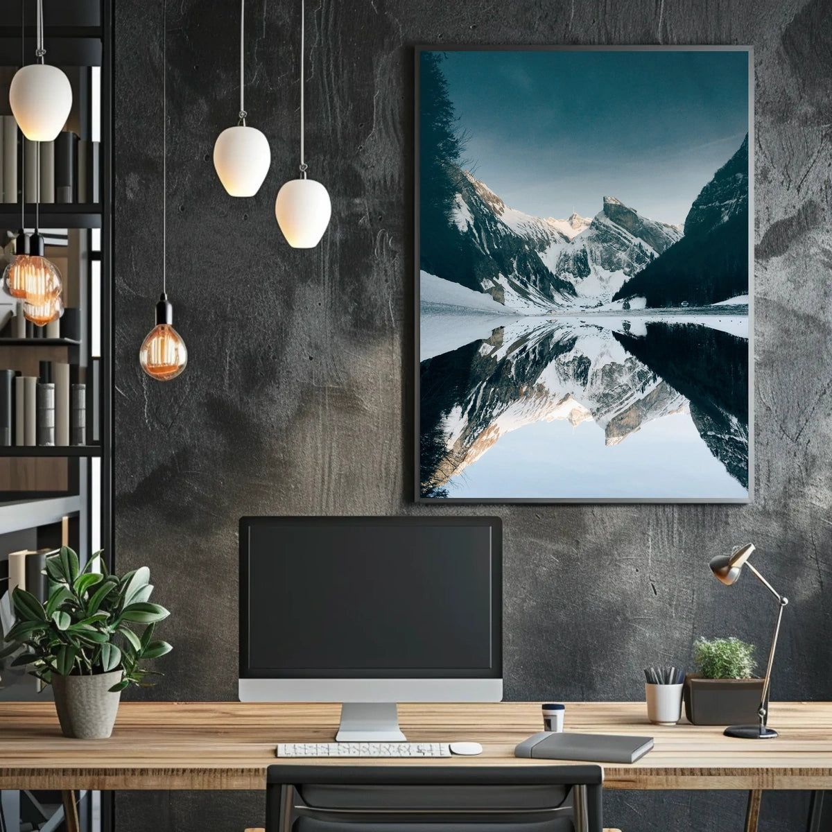Breathtaking Winter Mountainscape: National Park Poster