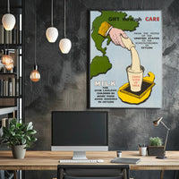 Humanitarian Aid Milk Initiative Vintage Educational or Infographic Poster PosterGoat