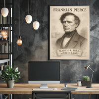 Franklin Pierce Poster Art Print for Home Decor and Vintage Aesthetic PosterGoat