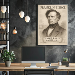 Franklin Pierce Poster Art Print for Home Decor and Vintage Aesthetic PosterGoat