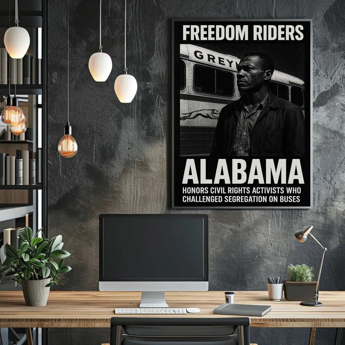 Freedom Riders Honoring Civil Rights Poster