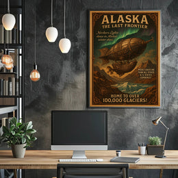 Alaska Vintage Scenic Poster Wall Art Print Last Frontier