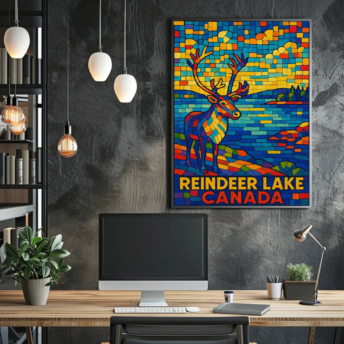 Reindeer Lake Canada Poster