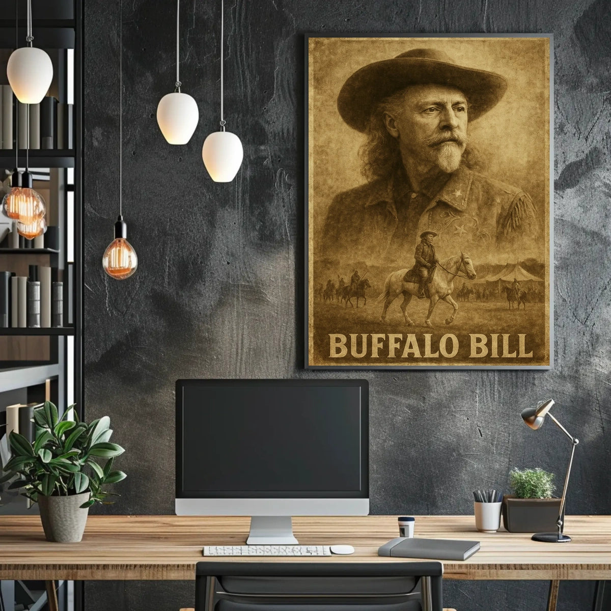 Buffalo Bill Wild West Heritage Historical Poster
