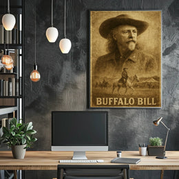 Buffalo Bill Wild West Heritage Historical Poster