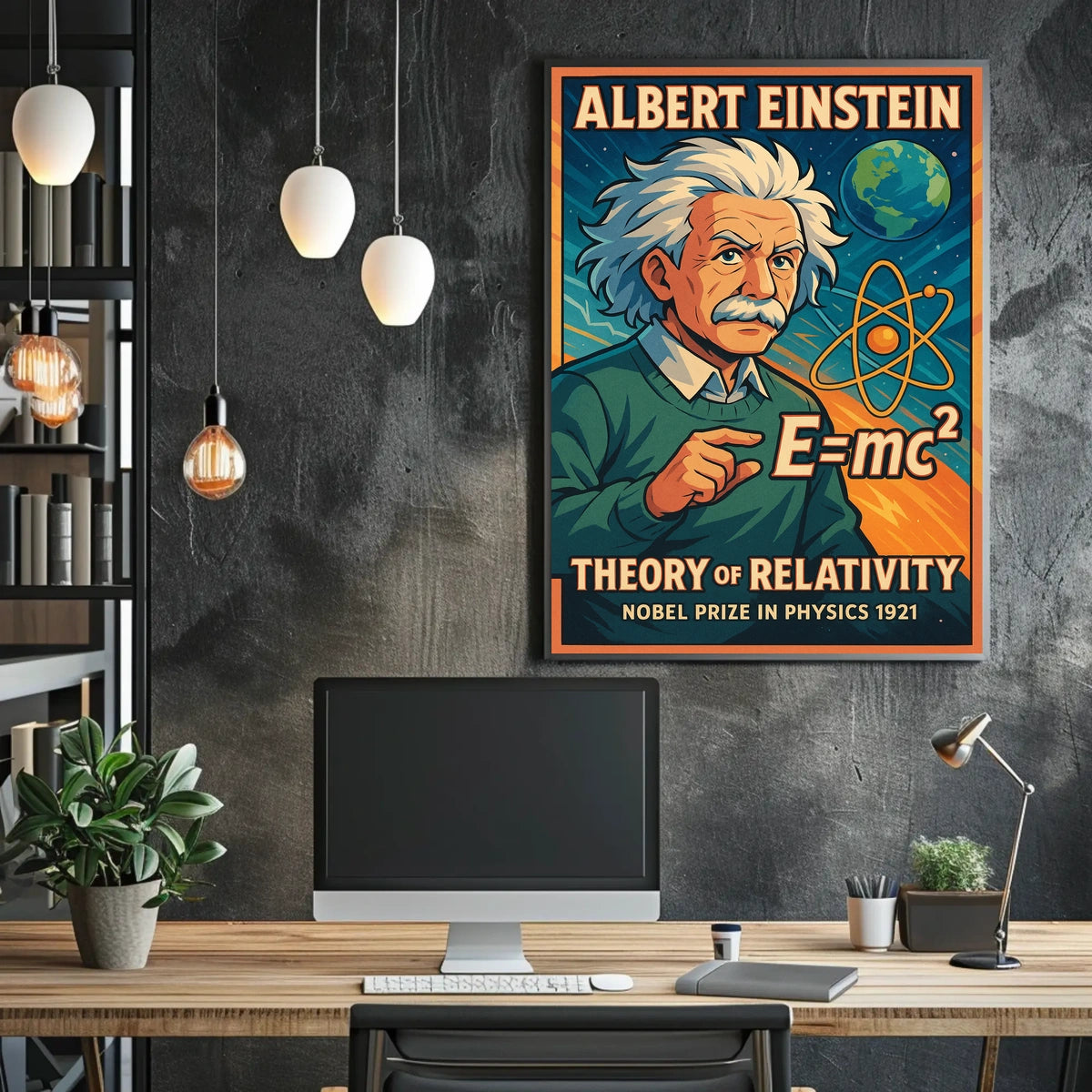Einstein Relativity Scenic Academic Poster
