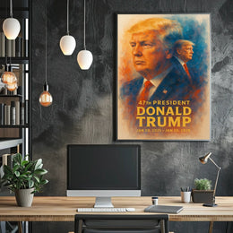 Donald Trump Resolute Leader Pop Art Patriot Poster