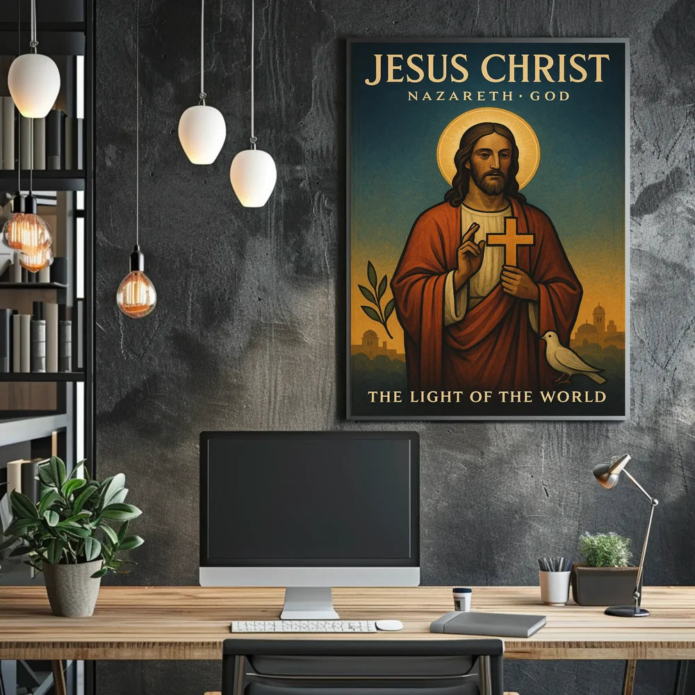 The Light of the World Religious Heritage Poster PosterGoat