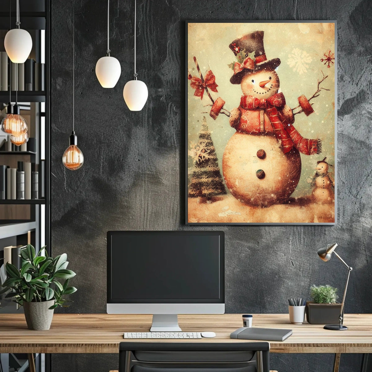 Festive Snowman Delight Poster