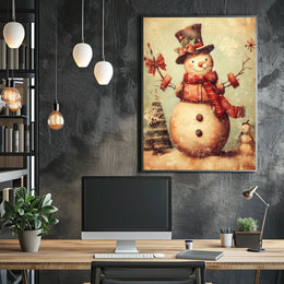 Festive Snowman Delight Poster