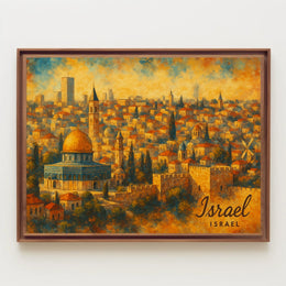 Jerusalem Skyline Artistic Impression Poster