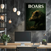 Boars Untamed and Fierce Poster PosterGoat