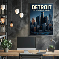 Detroit City of Innovation and Grit Poster PosterGoat