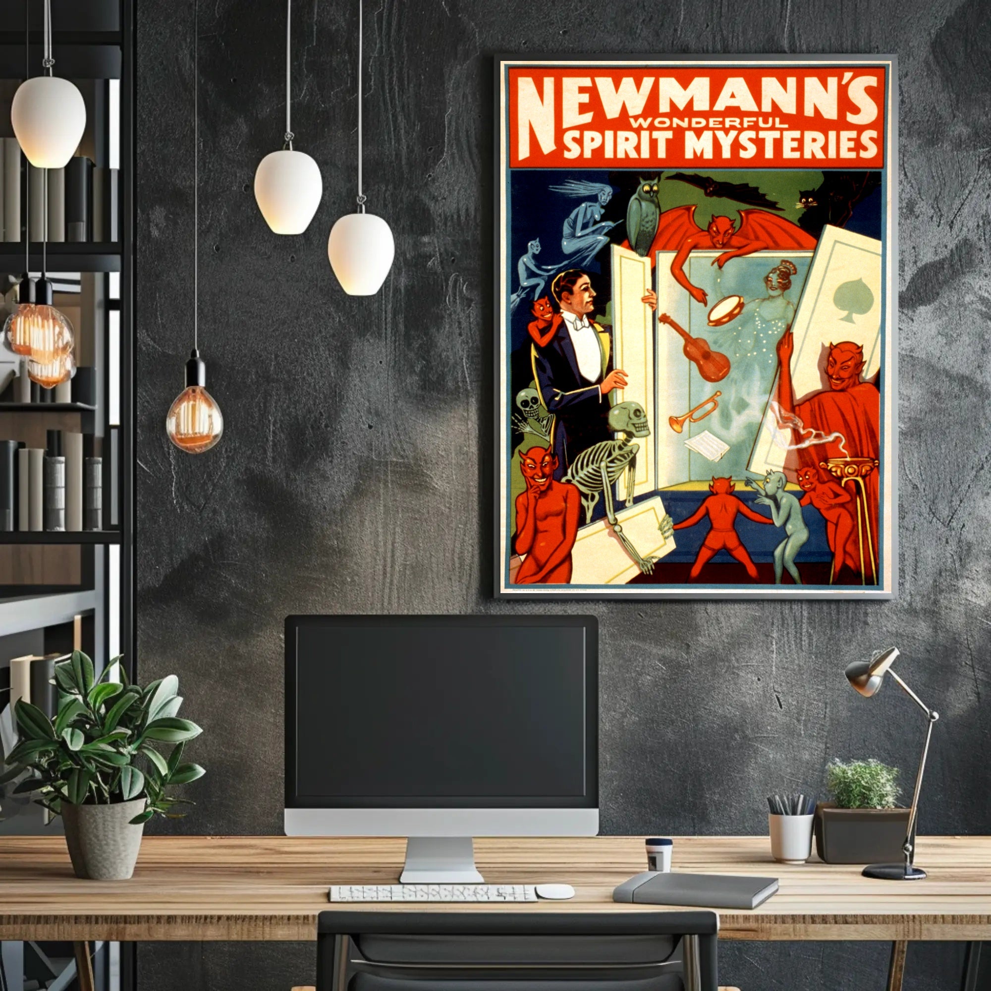 Vintage Magic Show Poster with Mysterious Supernatural Theme Poster
