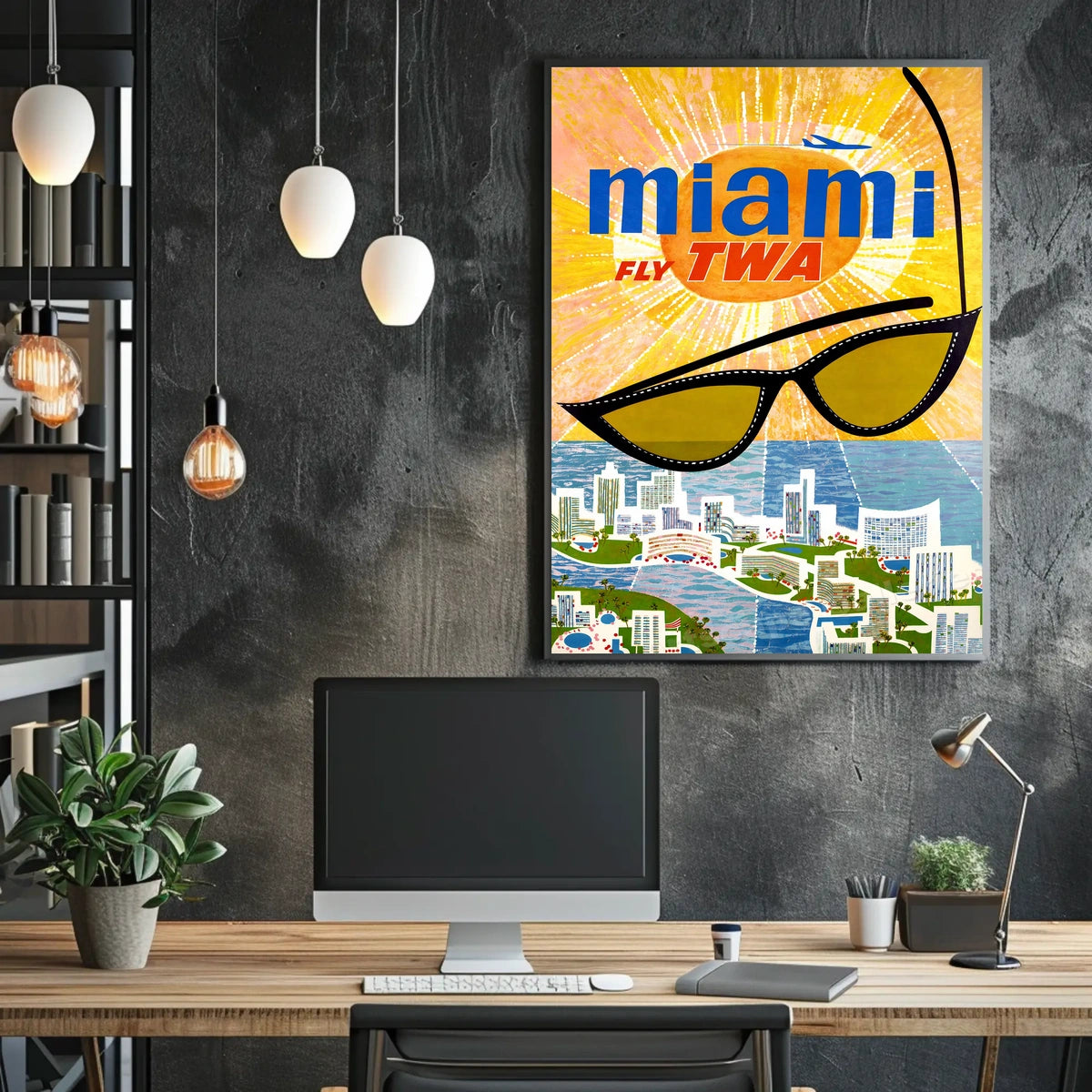 Fly Twa To Miami Poster