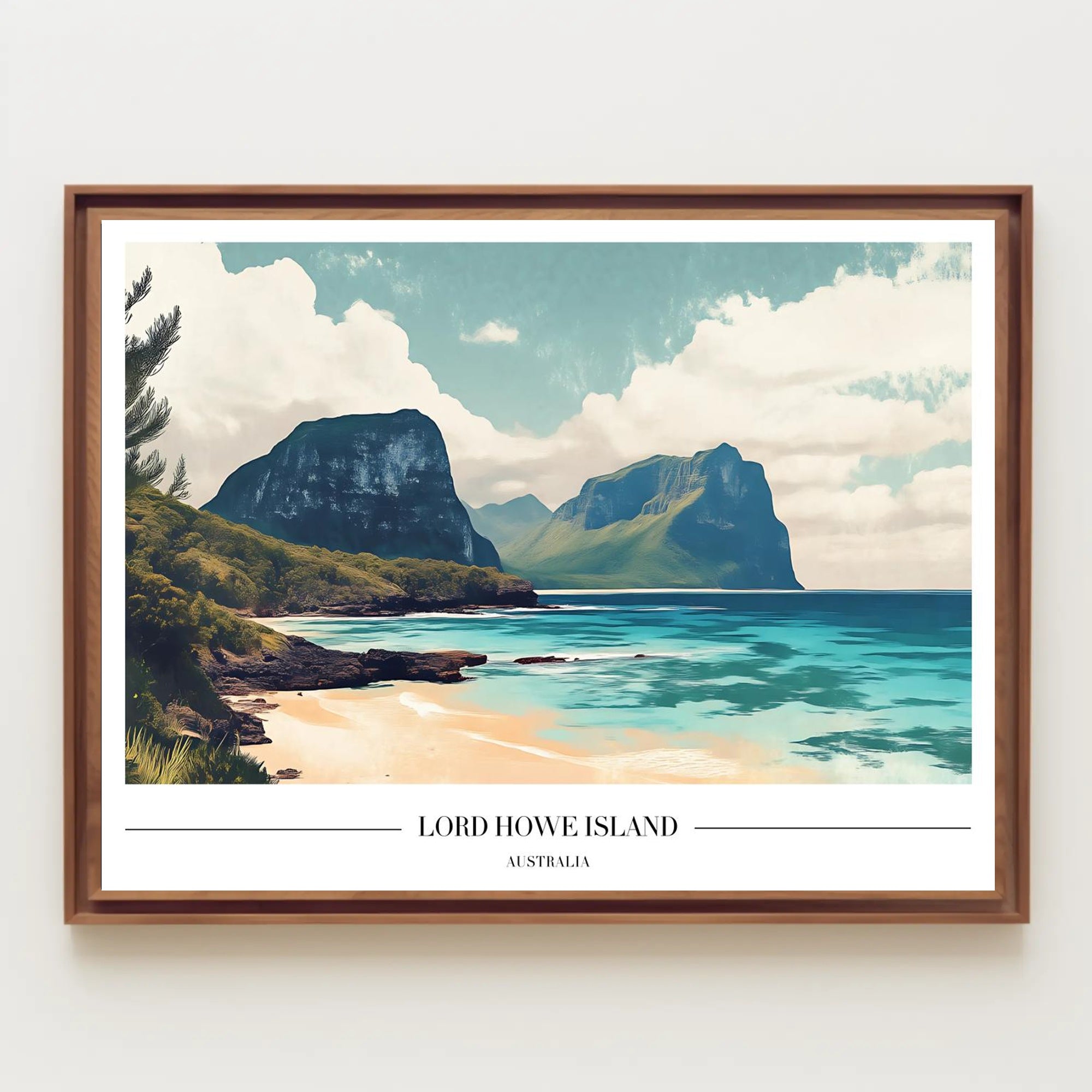 Lord Howe Island Tranquil Scenery Travel Poster