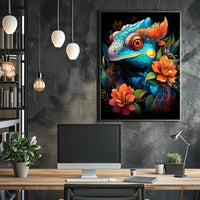 Vibrant Chameleon Fantasy Poster