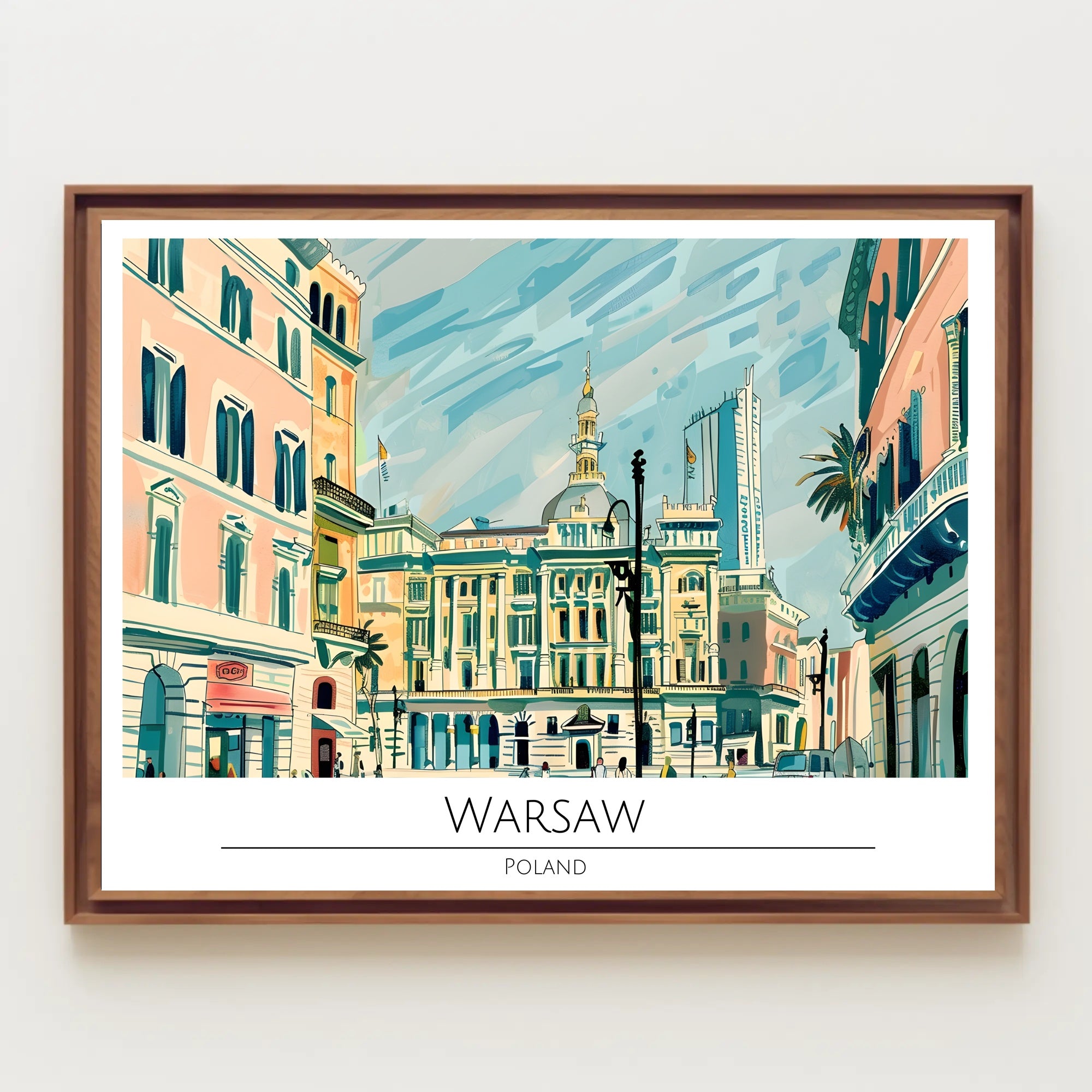 Vibrant Warsaw Cityscape Poster PosterGoat