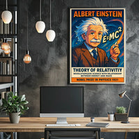 Einstein Relativity Vintage Physics Student Poster