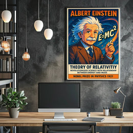 Einstein Relativity Vintage Physics Student Poster