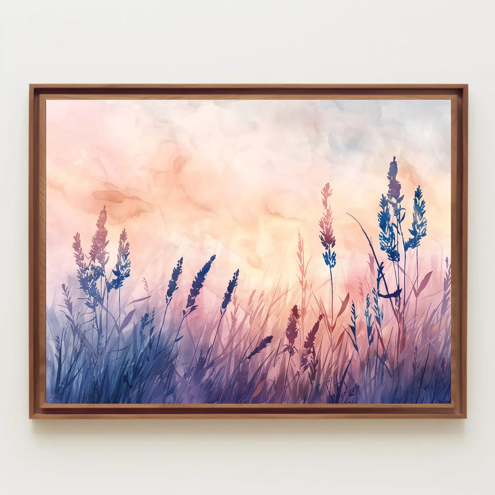 Serene Nature-Inspired Watercolor Landscape Art Poster