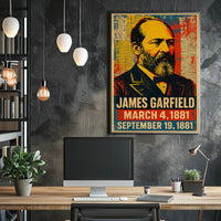 James A. Garfield 20th President of the United States Street Art Mashup Poster