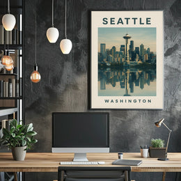 Seattle Skyline Poster