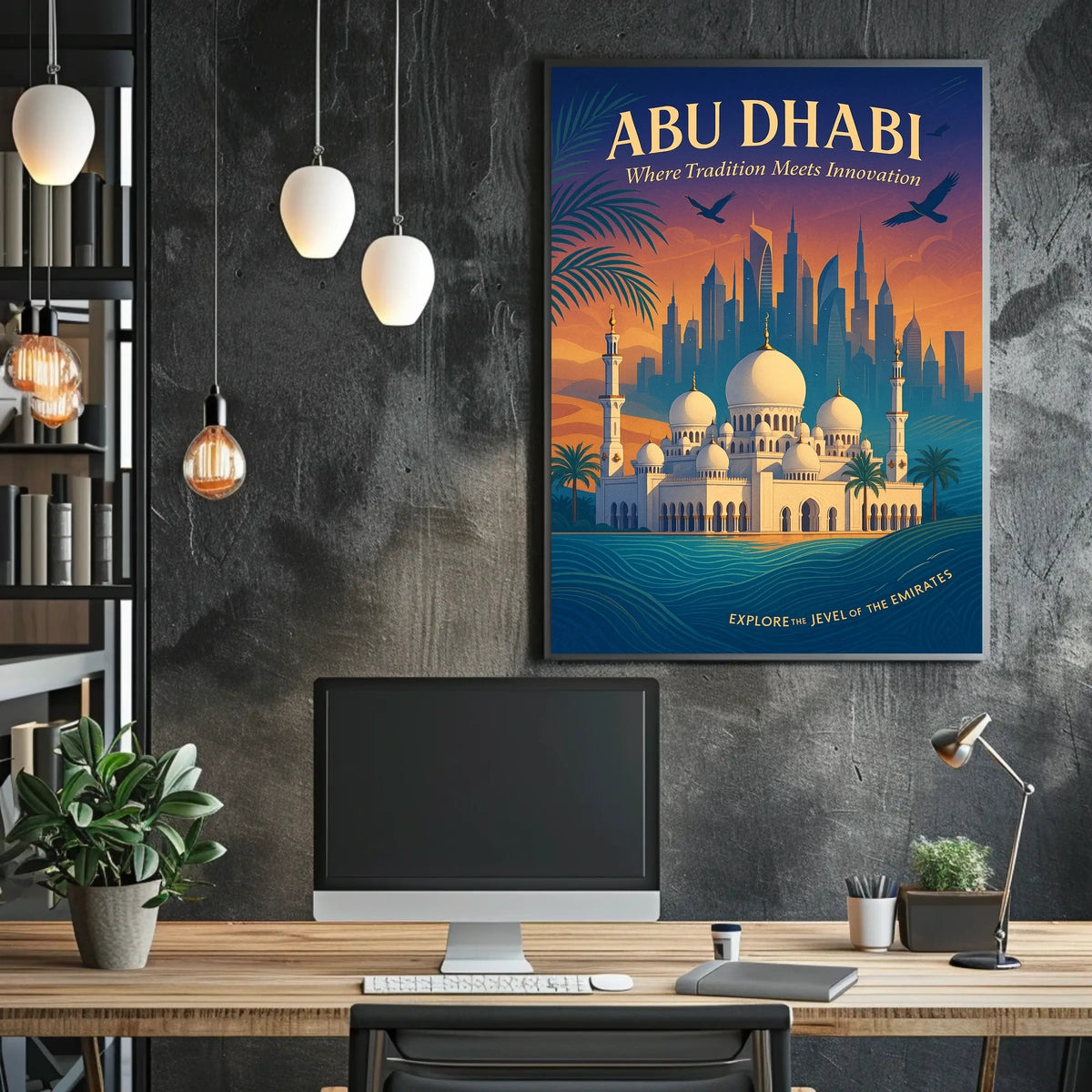 Abu Dhabi Tradition Meets Innovation Travel Poster