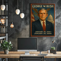 George W. Bush Vintage Presidential Art Poster