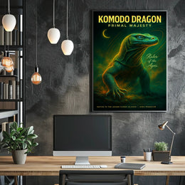 Komodo Dragon Primal Majesty Poster