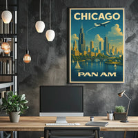Chicago Pan Am Travel Poster