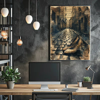 Vintage Elegance: Musical High Heels Art Poster