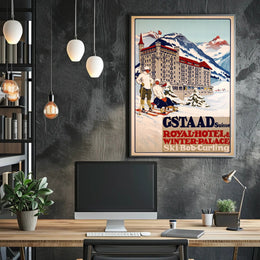 Gstaad Winter Getaway: Vintage Travel Poster PosterGoat