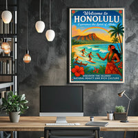 Welcome to Honolulu Experience the Spirit of Aloha Poster