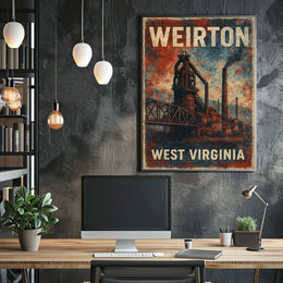 Weirton Steel Mill Vintage Americana Collector Poster